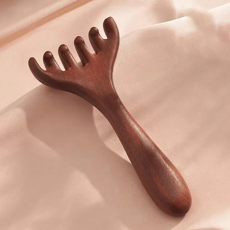 Wide Tooth Long Handle Comb Meridian Tool Back Scratcher Spa Handheld Meridian Massage Comb Hair Care image 3