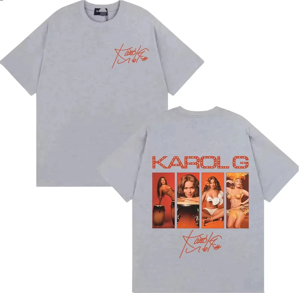 Camisetas de hip-hop de alta calidad para hombres y mujeres, camiseta gráfica del nuevo álbum 2025 del cantante Karol G Tropicoketa de Street Wear