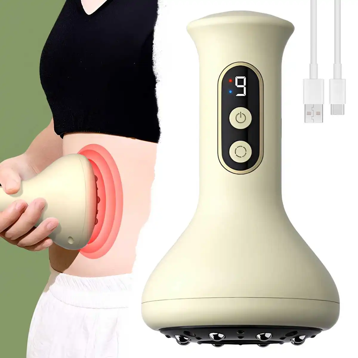 

Электрическая баночная машина с высоким всасыванием, раздвижная банка, массаж живота, бытовой массаж всего тела, соскабливание, горячий компресс