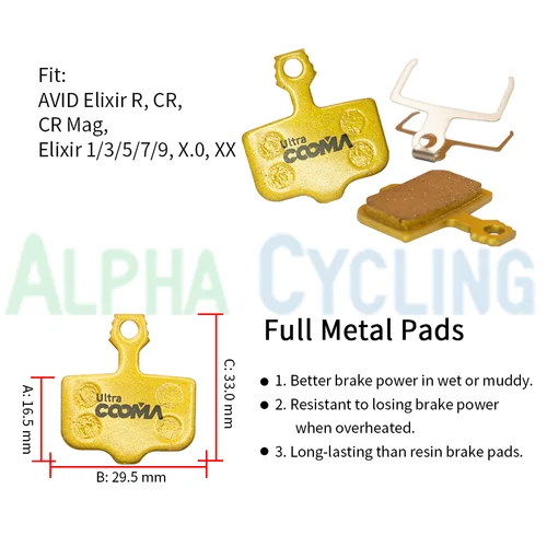 Imagen 2 del producto Pastillas de freno de disco de Metal para bicicleta SHIMANO, SRAM, AVID, HAYES, Magura, Formula Hope y Scooter, 10 pares/20 Uds.