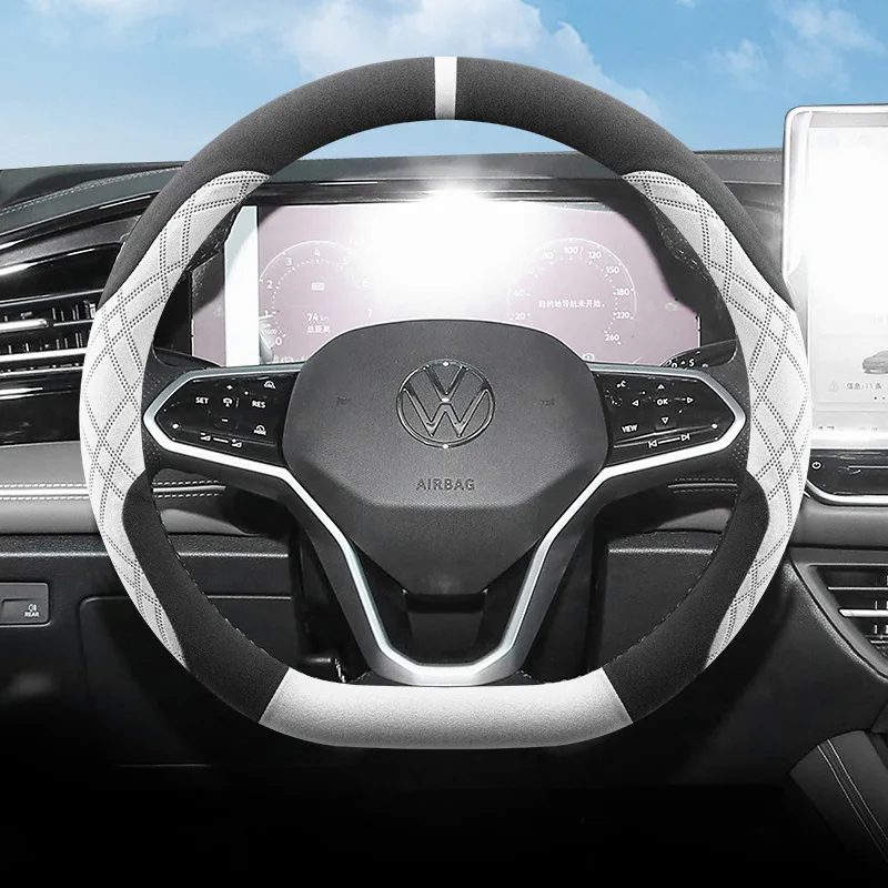 

Чехол на руль для Volkswagen VW Golf 7 Mk7 Touran Up New Polo Jetta Passat B8 Tiguan, черный, из искусственной кожи