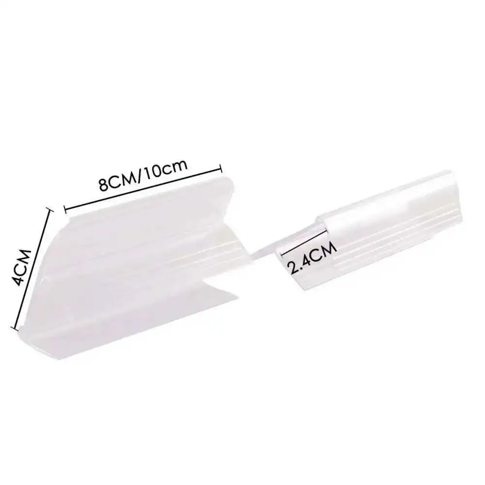 30 Pezzi Clip per Etichette da 4x8mm per Espositori in Legno, Porta Prezzi con Clip per Spessore 20-25mm