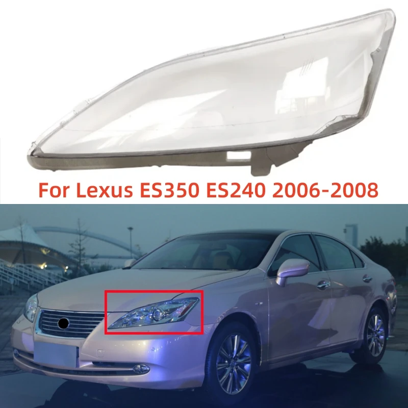 

Поп для Lexus ES ES240 ES350 2006 2007 2008, автомобильные аксессуары, корпус передних боковых фар, стеклянный абажур, лампа