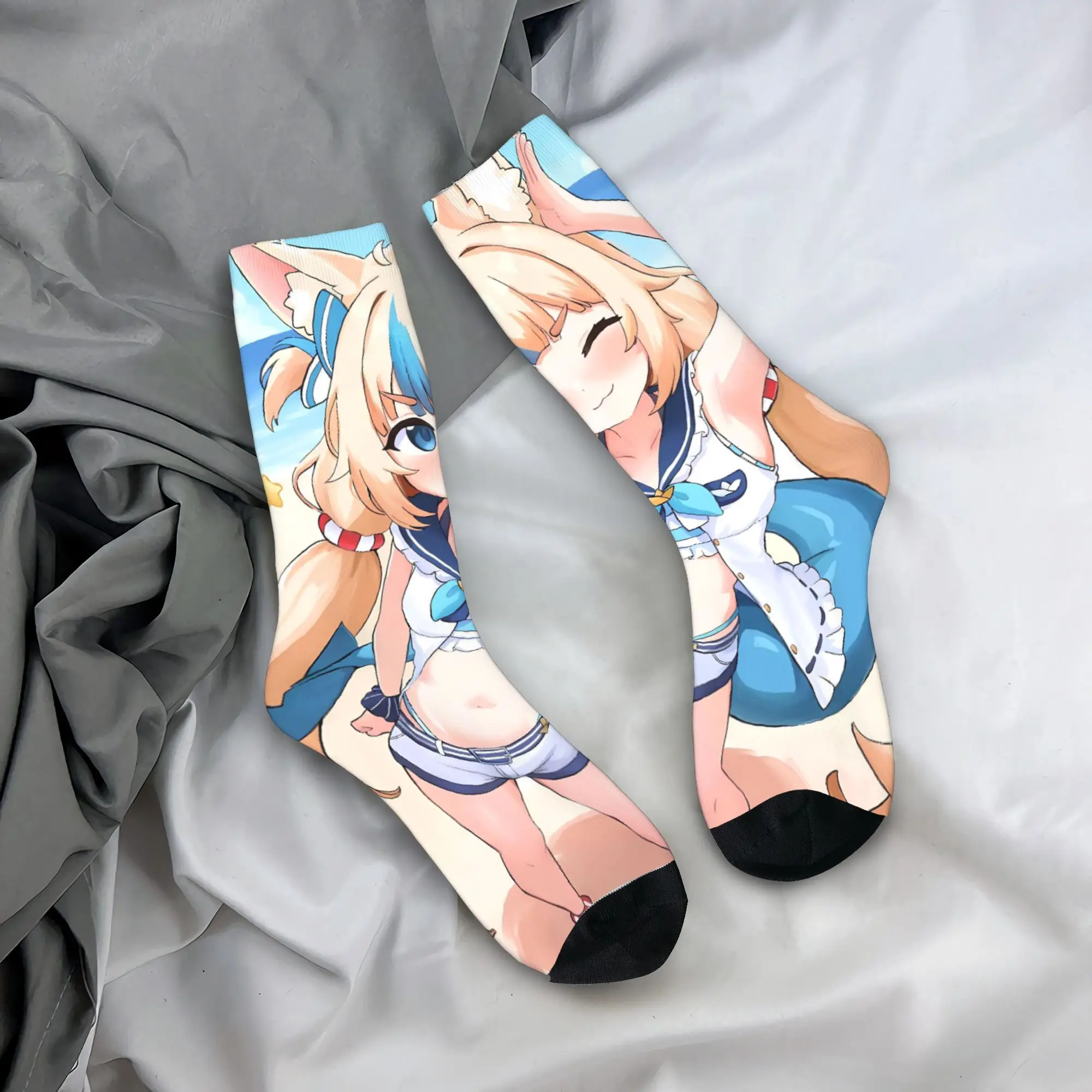 

Sameko Saba Socks Winter Stockings Vintage Men Medium Soft Socks Printed Climbing Non-Slip Socks