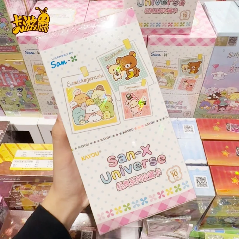 cartes-de-collection-kayou-authentiques-san-xuniverse-serie-classique-all-star-lineup-shining-cr-rilakkuma-jouets-et-cadeaux-d'animation-mignons