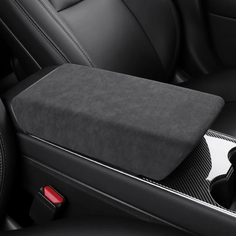 

Alcan tara Suede Armrest Case Box Cover Sheath Shell for Tesla Model 3,Model Y Car Trim Interier Decoration Accessories