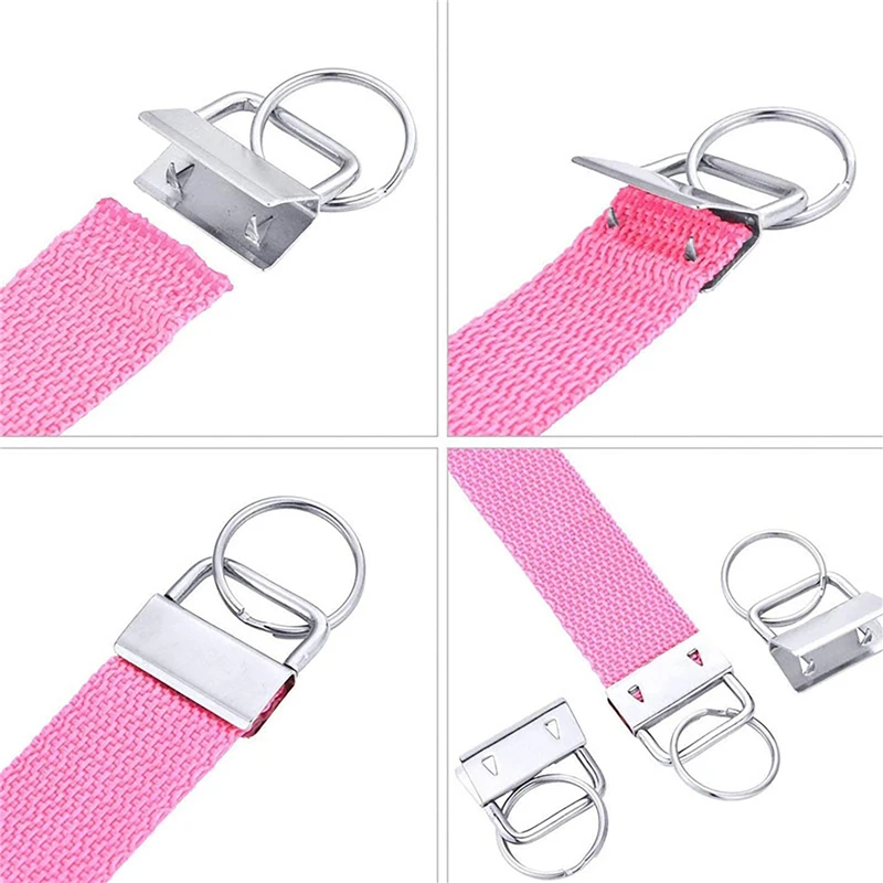 40PCS 25mm Webbing Tail Clip Key Fob Hardware with Key Rings DIY Making Wristlet Clamp Bag Cell Phone Wallet Key Lanyard Decor