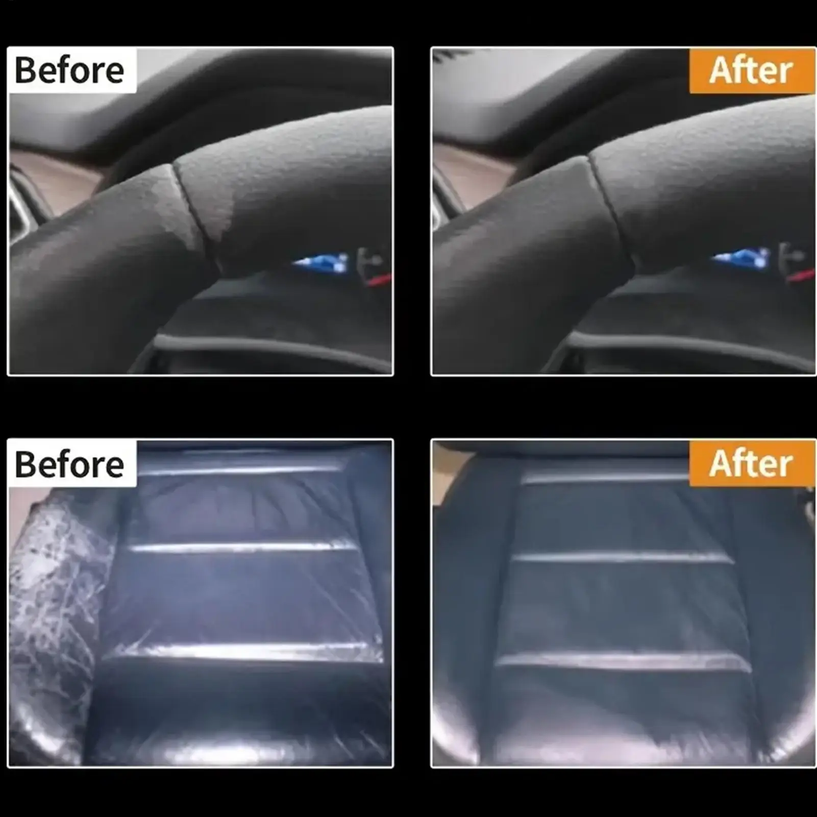 Steering Wheel Repair & Restoration Paste, Automotive Interior Renew Kit for Car Trim, Dashboard, Console & Seats