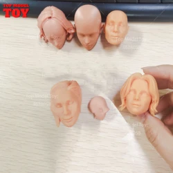 1/6 1/12 1/18 Scale Defective Unpainted Head Sculpt Carving Model For Male Female Soldier Dolls Painting Practice Randomly Send