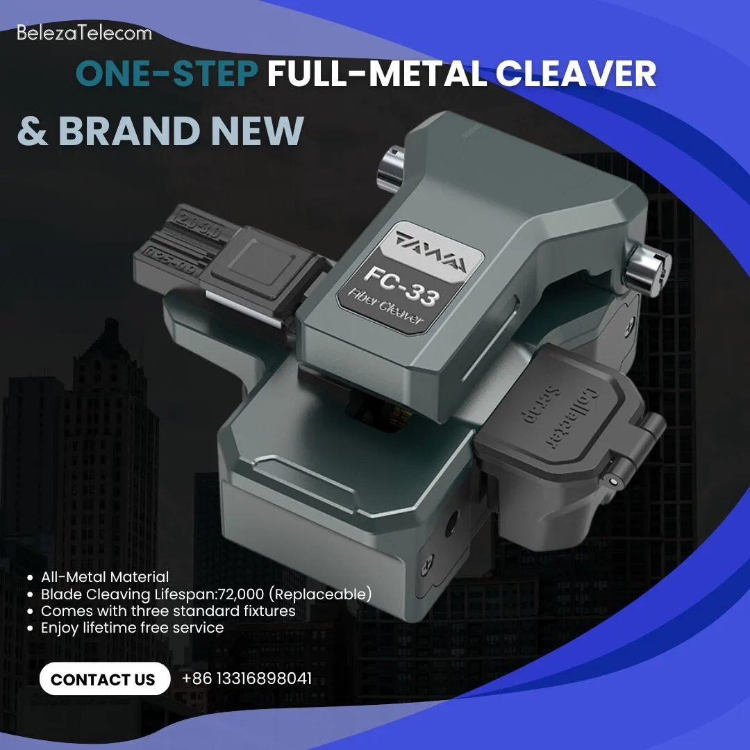 

Tawaa FC-33 Совершенно новый резак для оптического оборудования Одношаговый скалыватель оптического волокна Угол очистки <0,5 ° Лезвие 72000 раз