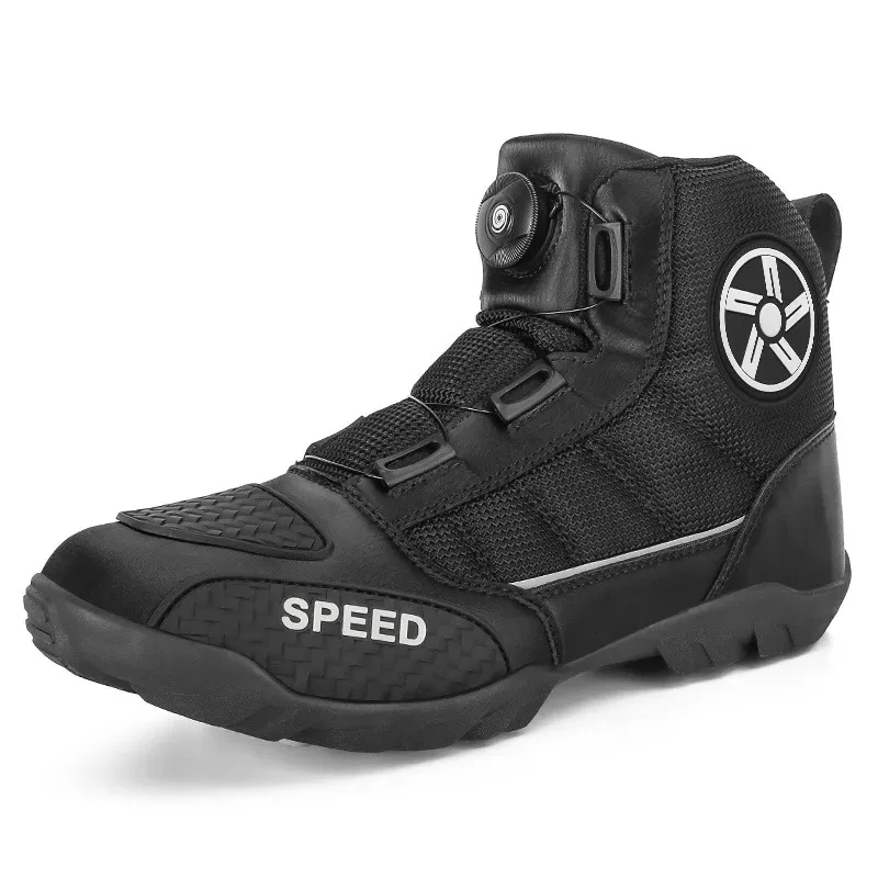 Picture 7: Four Seasons Mesh Breathable Motorcycle Cycling Boots Waterproof Anti Slip Traction Off Road Outdoor Riding Shoes for Men Women