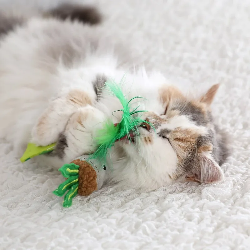 House Plant Catnip Interactive Plush Cat Toy, Multicolor, Pack of 2