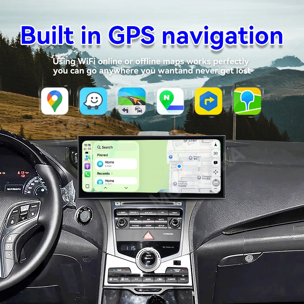 15.8 inch Android 15 Radio For Hyundai Azera Grandeur 2014~2015 GPS Multimedia Player Navigation Car Stereo Receiver Head Unit