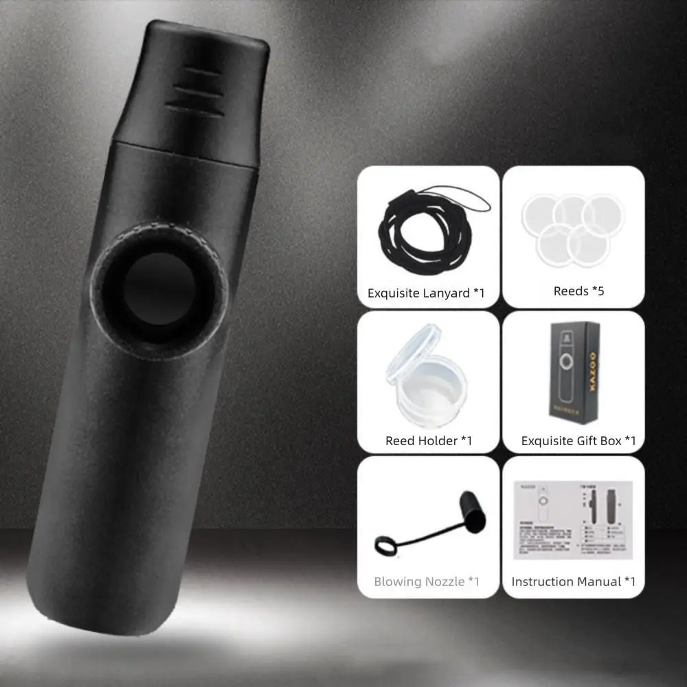 Keyboard Accompaniment Portable ABS Kazoo Lightweight Reusable Kazoo Flute Professional Kazoo Guitar Accompaniment