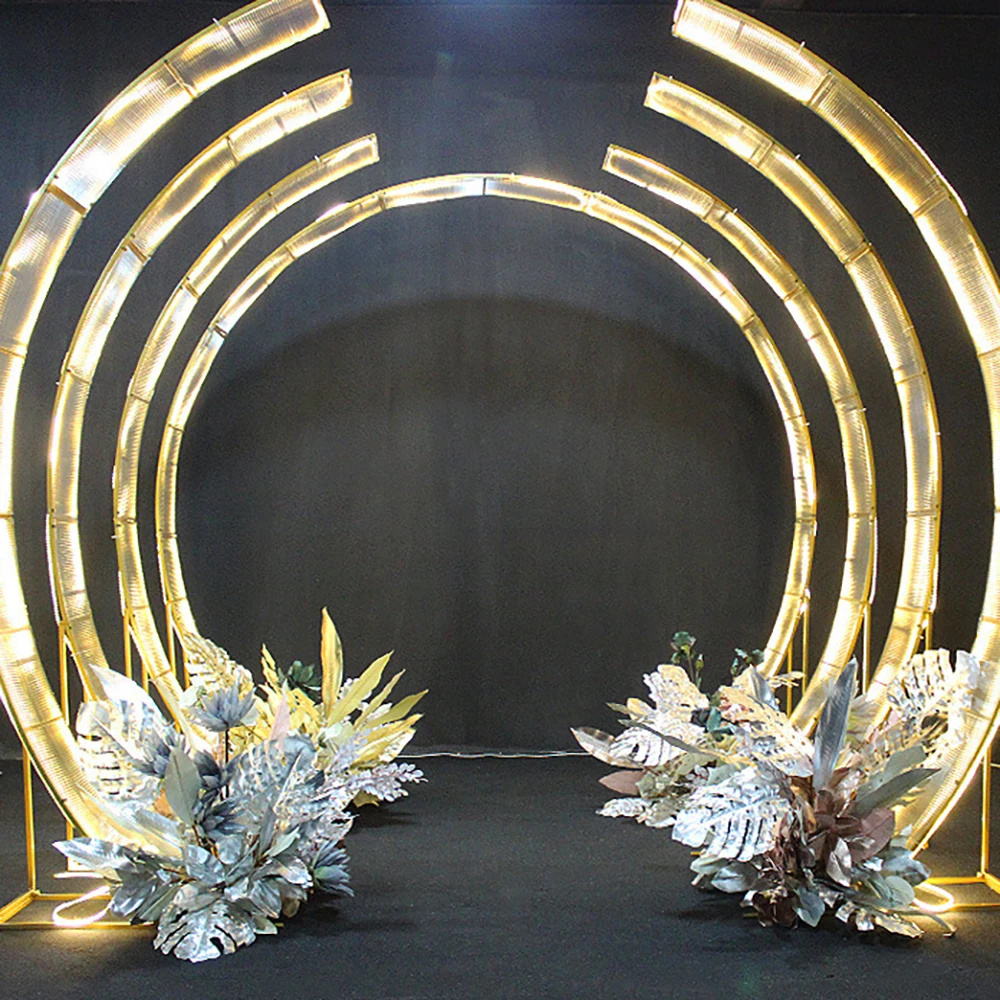 

Wedding Plastic Backdrop Luxury Arch Door Wedding Arch Frame Metal Stand