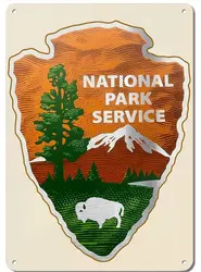National Park Service Sign Tourism Rustic Design Suitable for Vintage Retro Wall Decor 8 x 12 inches