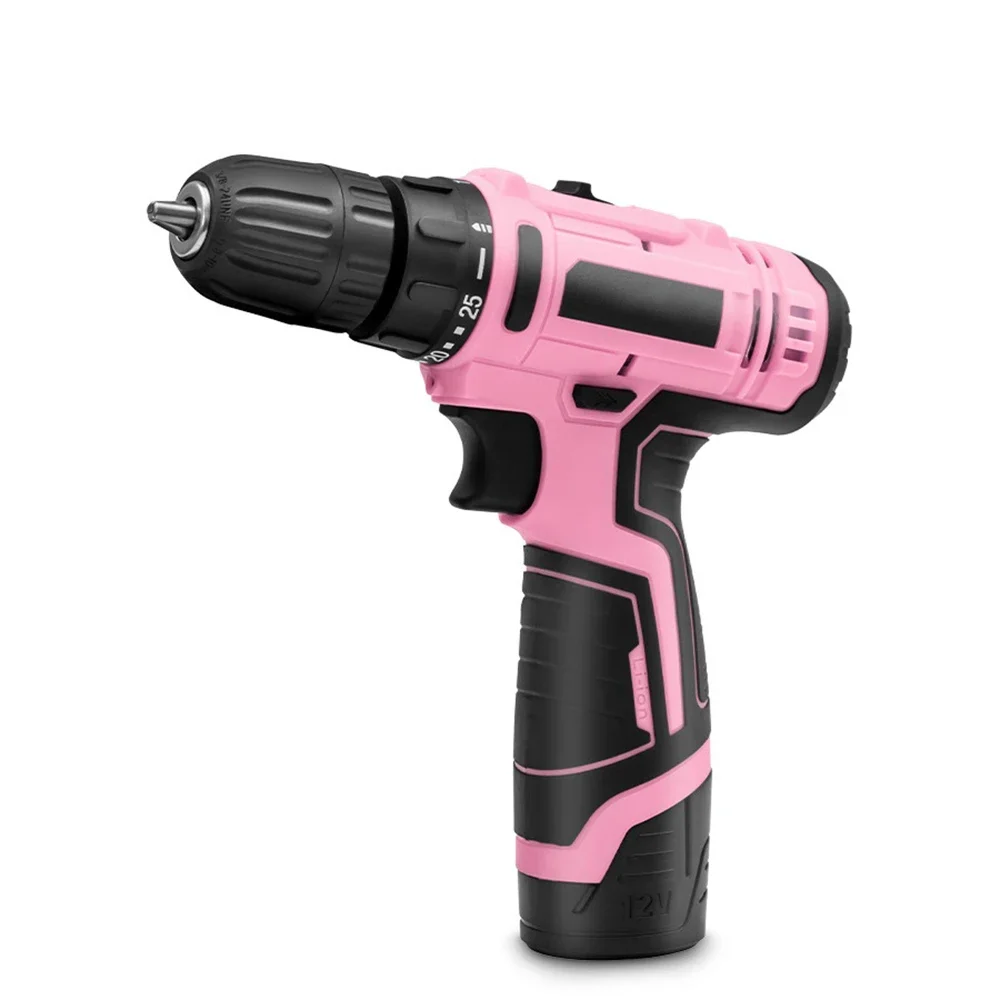 Pink Cordless Drill Driver  12V Power Tool with Comfortable Grip and Nature Like Dentures Teeth  Regain Your Confident Smile