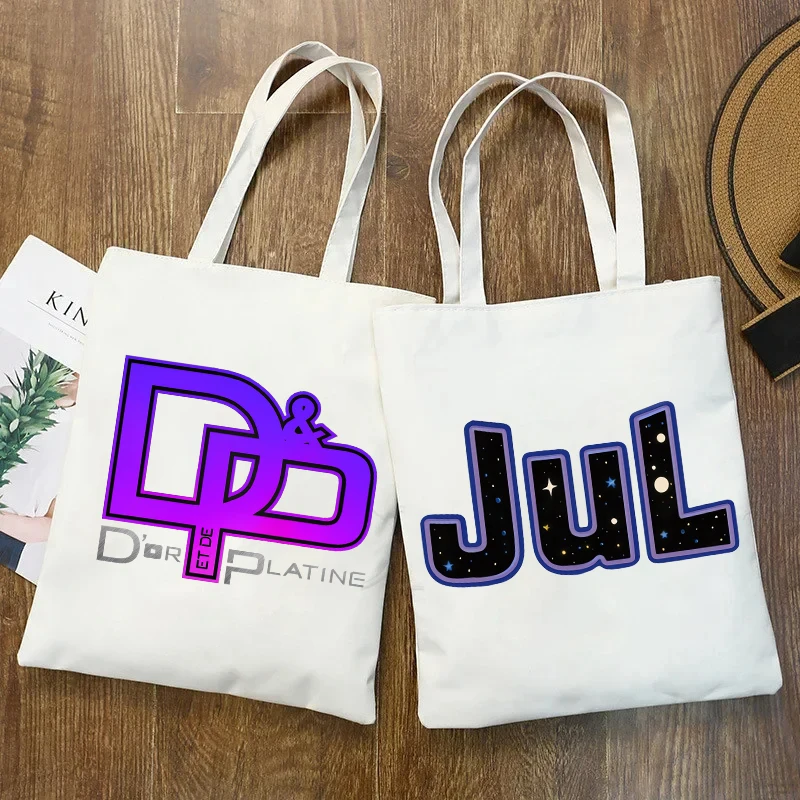 

New Maillot Jul Shoulder Bag Fashion Canvas Bags Cute Tote Bags Rapper Cartoon figure Printed Handbag Women's Tote Shopping Bags