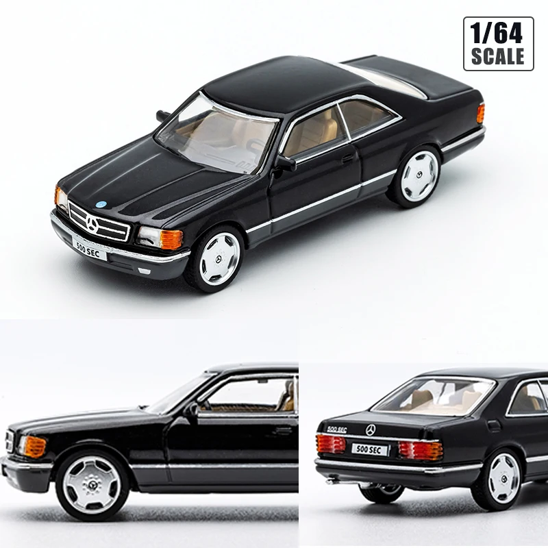 DCT 1/64 500SEC Model Sports Car Vintage Cars Classic Vehicle Diecast Car Collection Toy Station Vehicle