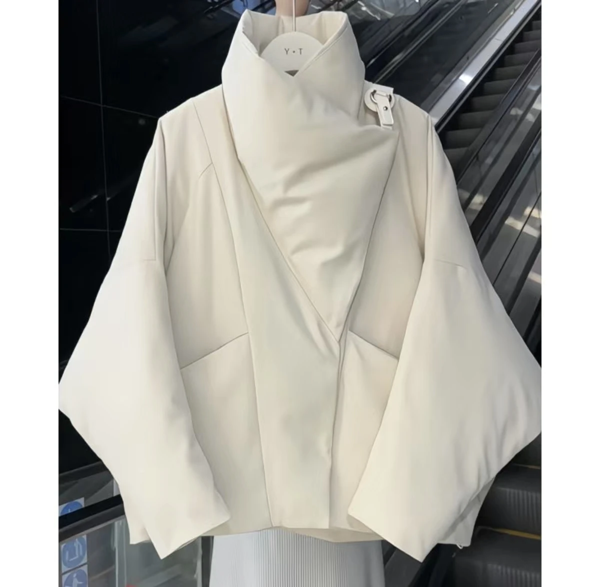 Jaket Katun Wanita Baru Musim Semi dan Musim Gugur 2025 Jaket Katun Kerah Besar Komuter Longgar