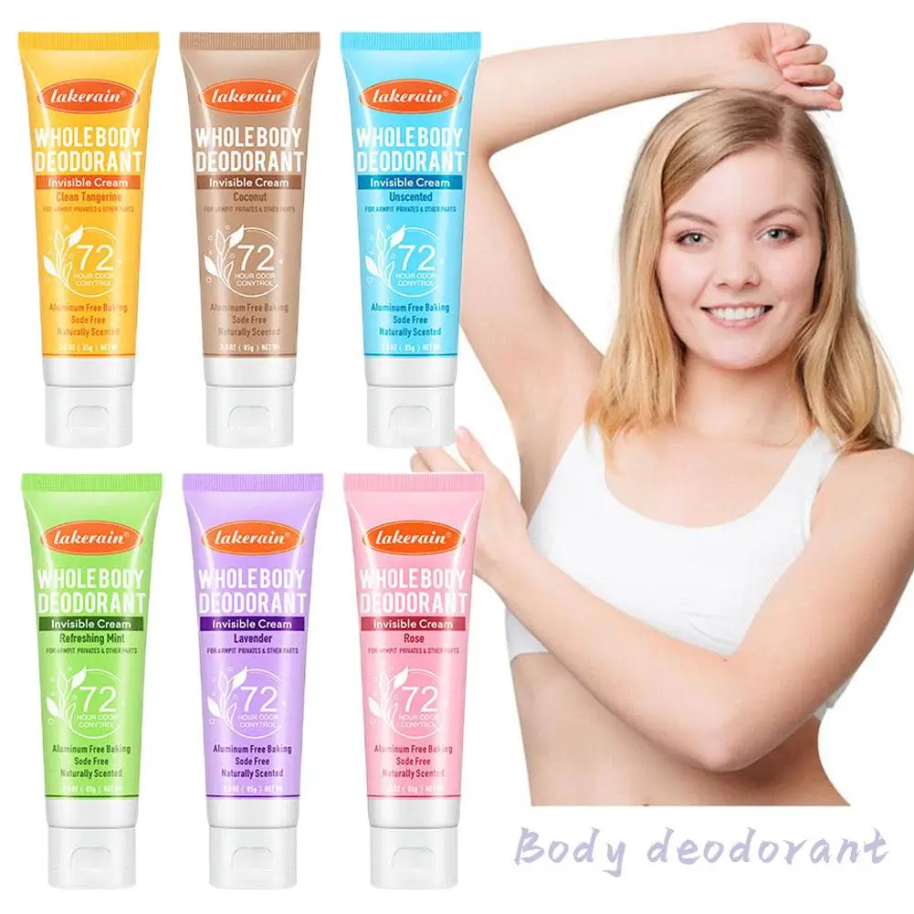 85g Body Deodorant ครีมที่มองไม่เห็นและ Solid 72 ชั่วโมงกลิ่นควบคุมระงับกลิ่นกายสําหรับผิวบอบบางผลไม้รส Deodo B8B6