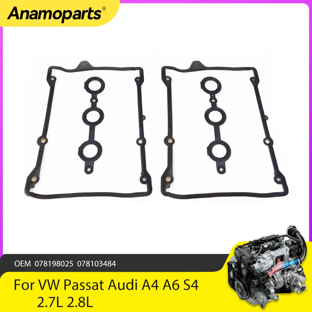 Engine Parts Valve Cover Gaskets Fit 2.7 2.8 L For Volkswagen Passat Audi A4 A6 S4 Allroad 2.7L 2.8L 98-05 078198025 078103484