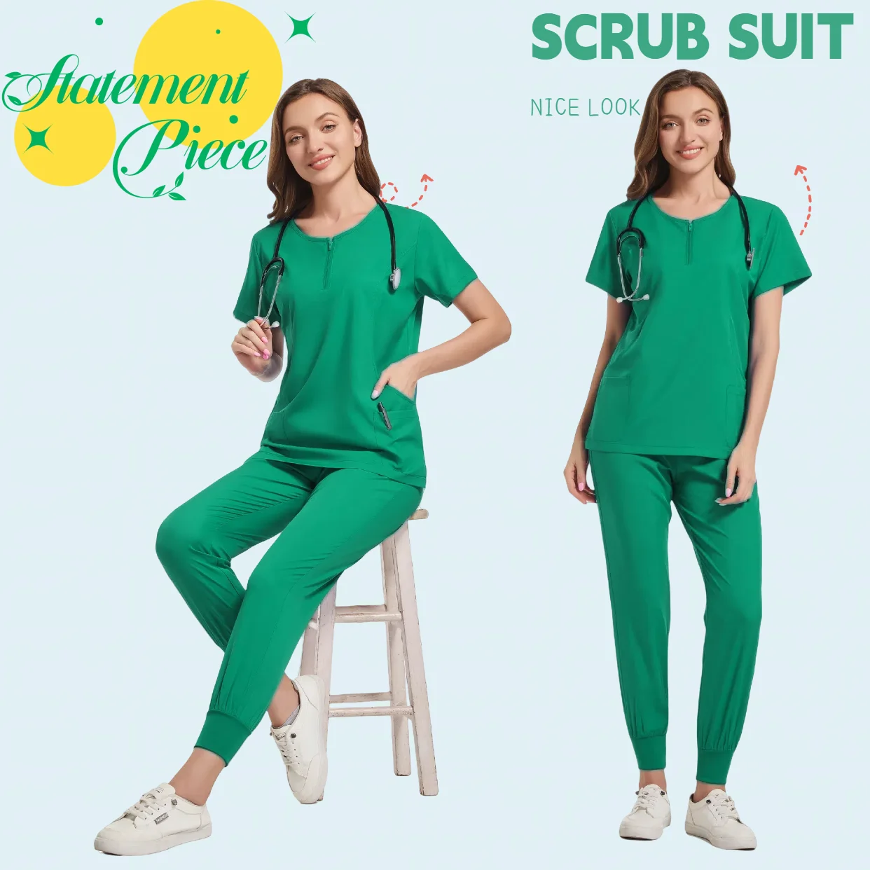 Conjunto de esfrega médico para homens e mulheres, macacão médico, esfrega corredores, uniformes de spa, hospital cirúrgico, enfermeira oral das mulheres, atacado