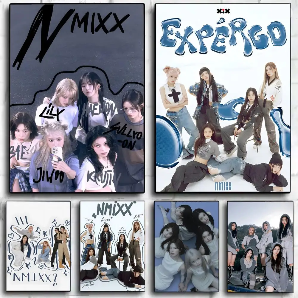 Music Group N-NMIXX Poster Canvas Wall Art Print Poster Decorative Mural Home Decor Gift Unframed