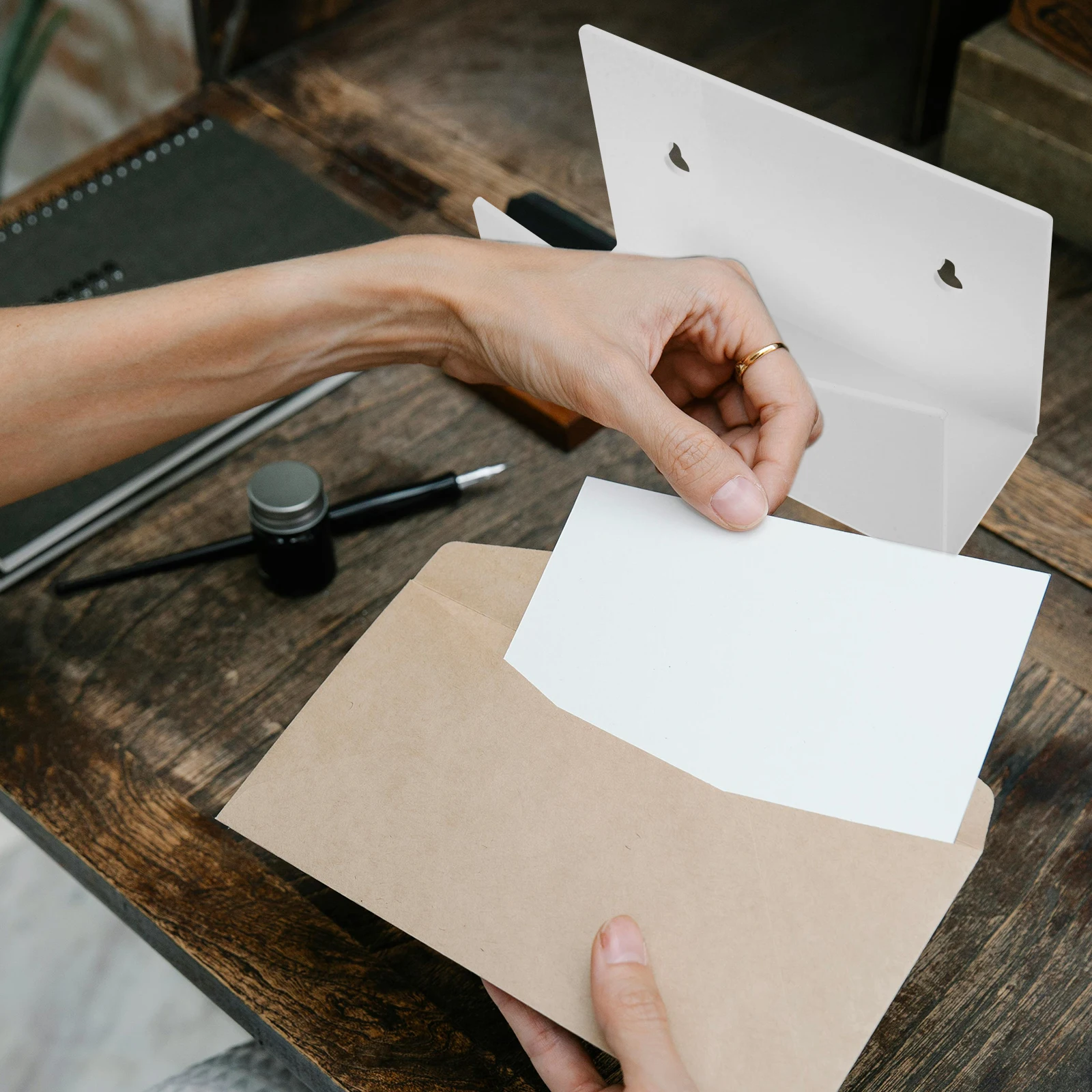 1Set Acryl Mail Halter Desktop Brief Organizer Klar Büro Mail Sorter Rack Postkarte Halter Umschlag Organizer