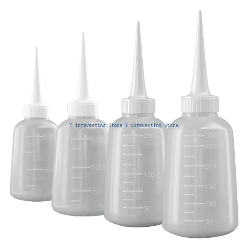 

896A 4pcs Glues Dispenser Wash Bottles with Nozzle for Laboratory and Crafting Needs