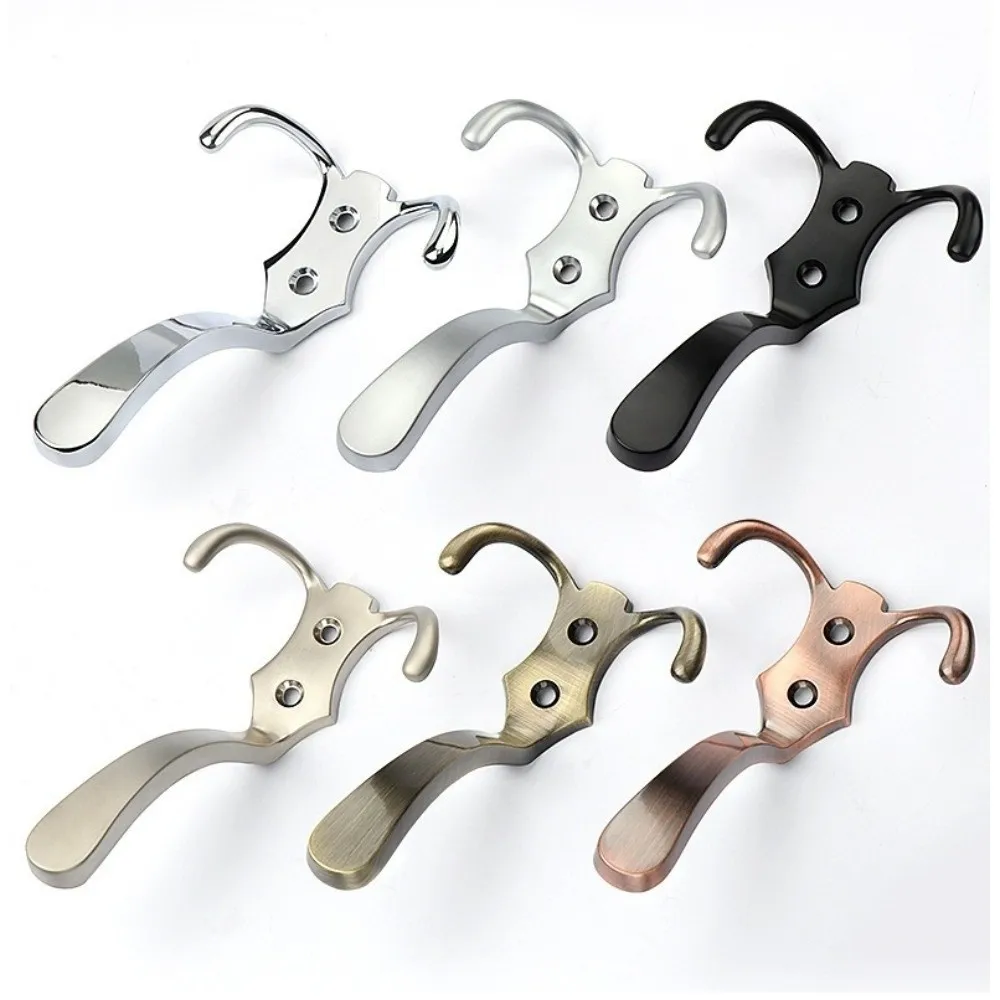 High Quality Zinc Alloy Coat Hooks Three-Prong with Screws Hat Storage Rack Wall Mounted Multi-Purpose Storage Triangular Hooks