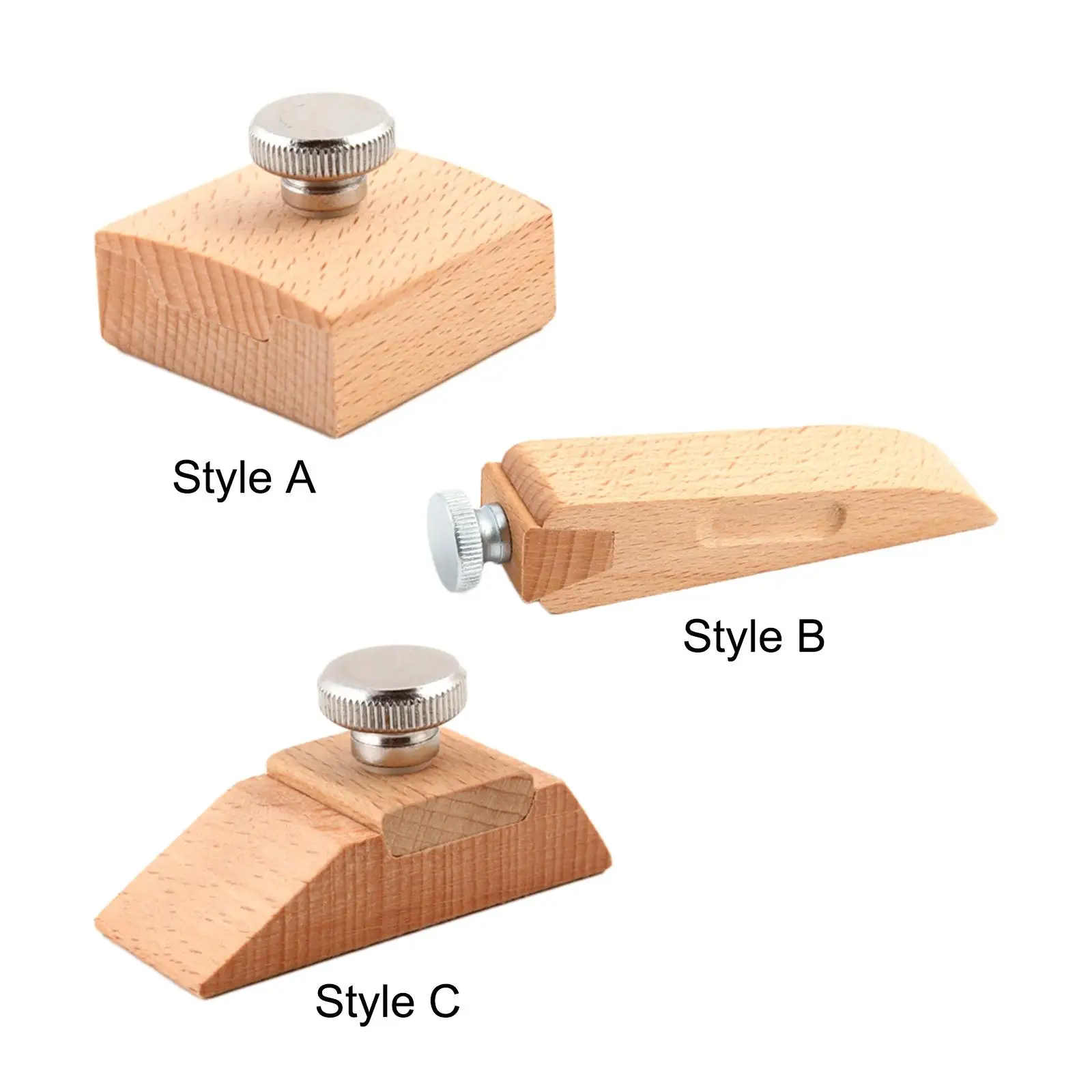 Wooden Sanding Block Hand Sander Edge Burnisher DIY Practical Leather Polishing Tool for Leatherwork, Household