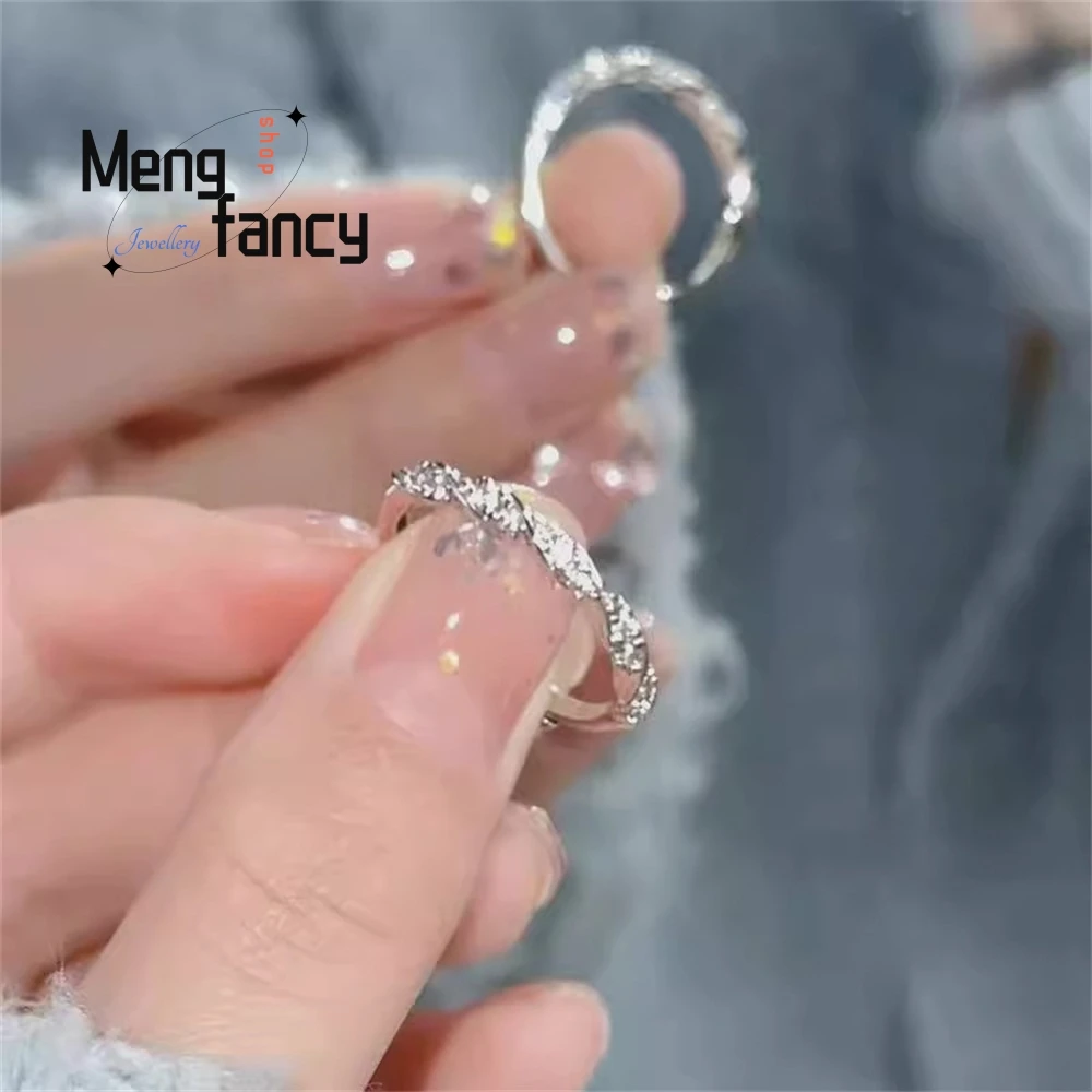 

Twisted Small Diamond Ring With A Layered Opening Is A Fashionable And Simple Basic Plain Ring Fashion Jewelry Exquisite Elegant