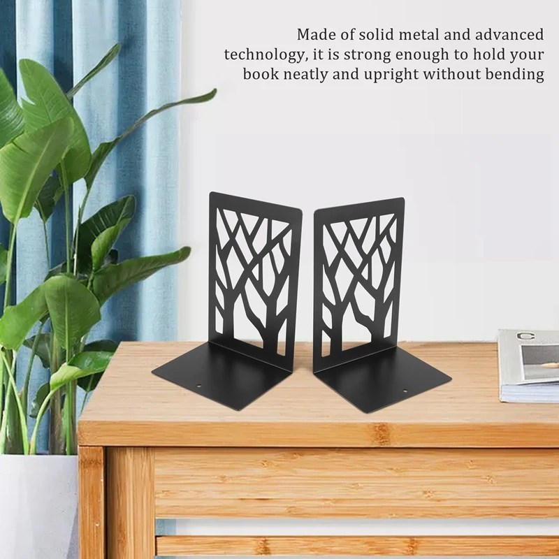 Metal Bookends For Heavy Books - Book Ends,Bookends For Shelves,Bookend Supports On Office Desk,Book Shelf Holder Home