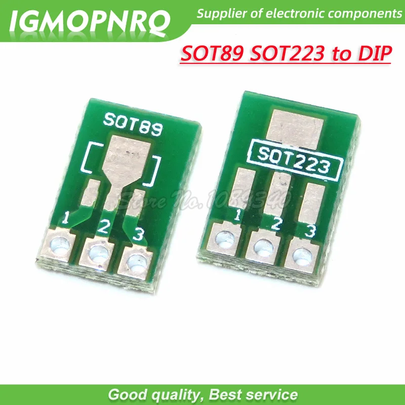 20pcs SOT89 SOT223 to DIP Transfer Board DIP Pin Board Pitch Adapter keysets SOT-89 SOT-223 Transfer to DIP