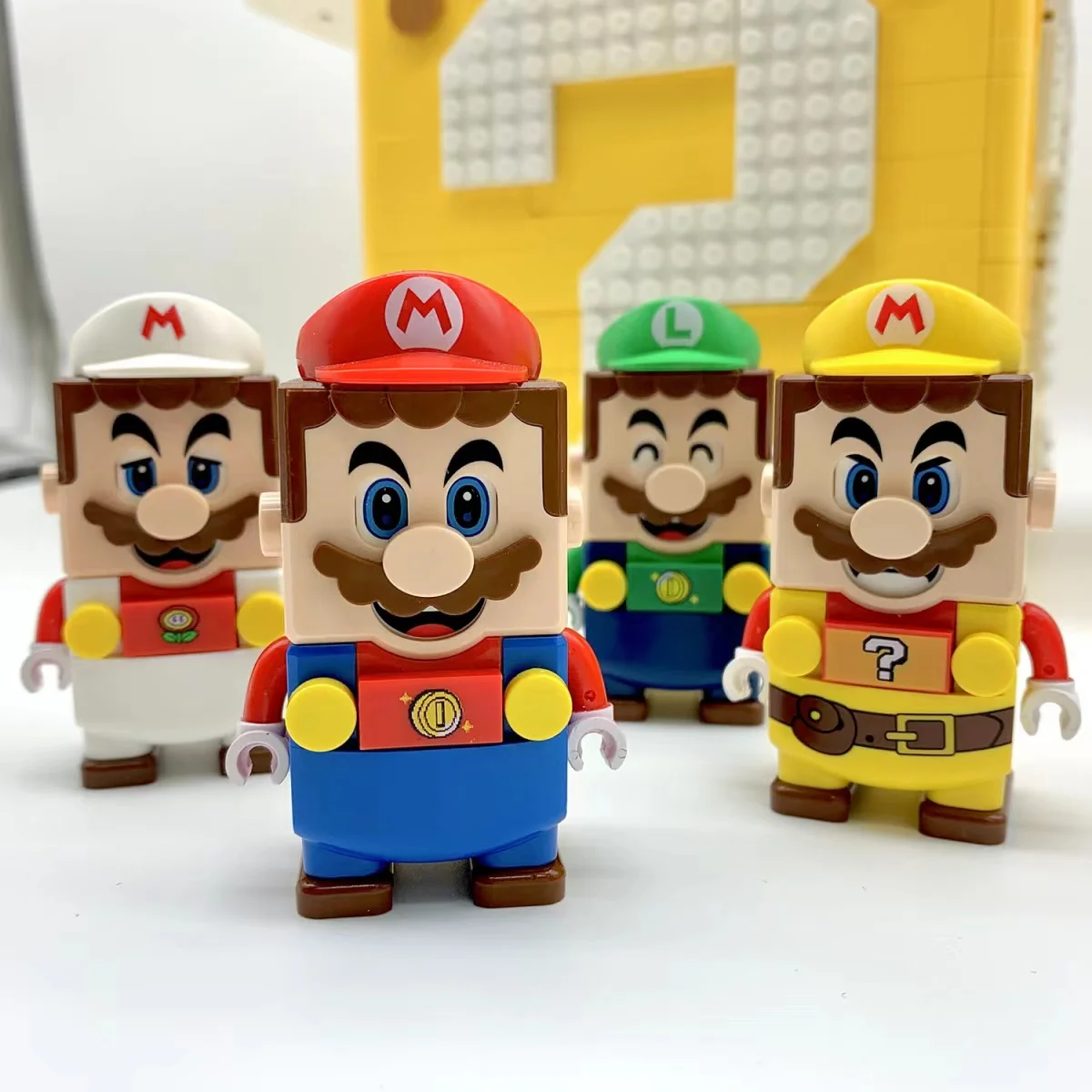 4 sztuk/partia Super Ma Bros bez funkcji elektronicznej figurki Model klocki klocki zestawy zabawki dla dzieci prezent