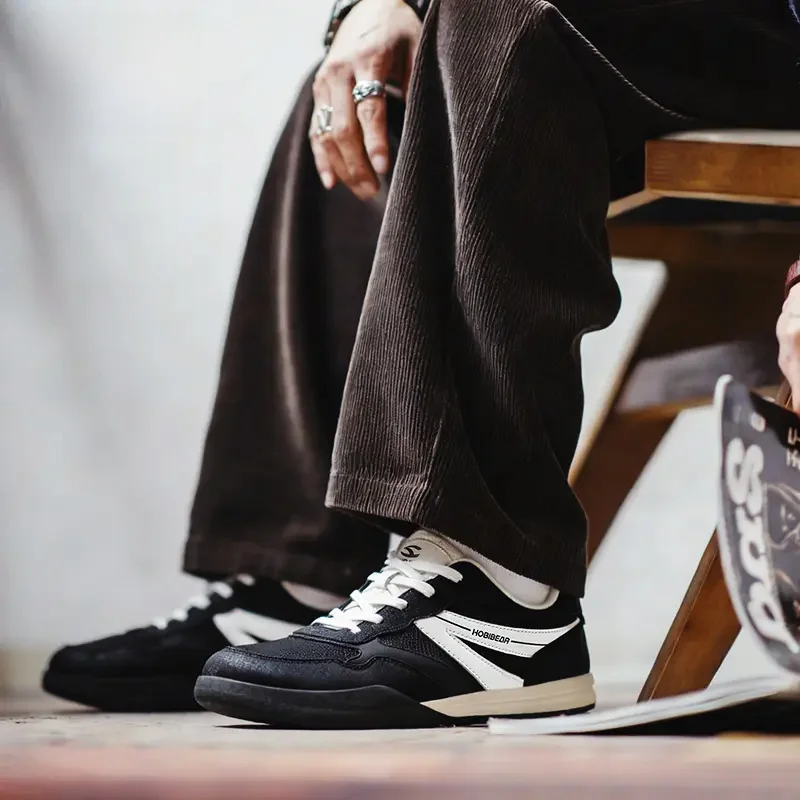 HOBIBEAR Men's Wide Fit Sneakers Breathable Mesh Fashionable Wide Head Shoes Comfortable Casual Sports Shoes for Autumn