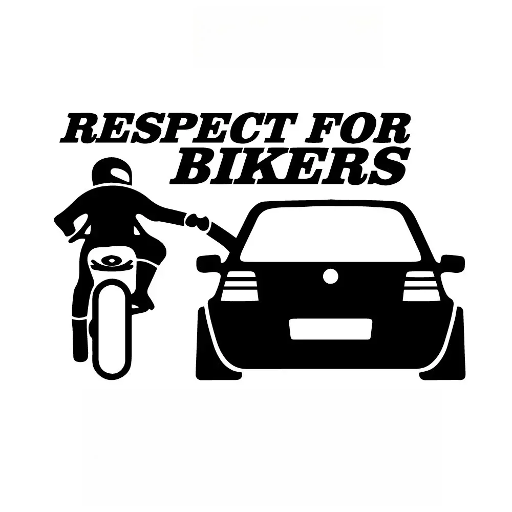 Respect For Bikers Interesting Vinyl Decals Art Design Car Stickers For Motorcycle Car Laptop Multi-scene Styling Decor