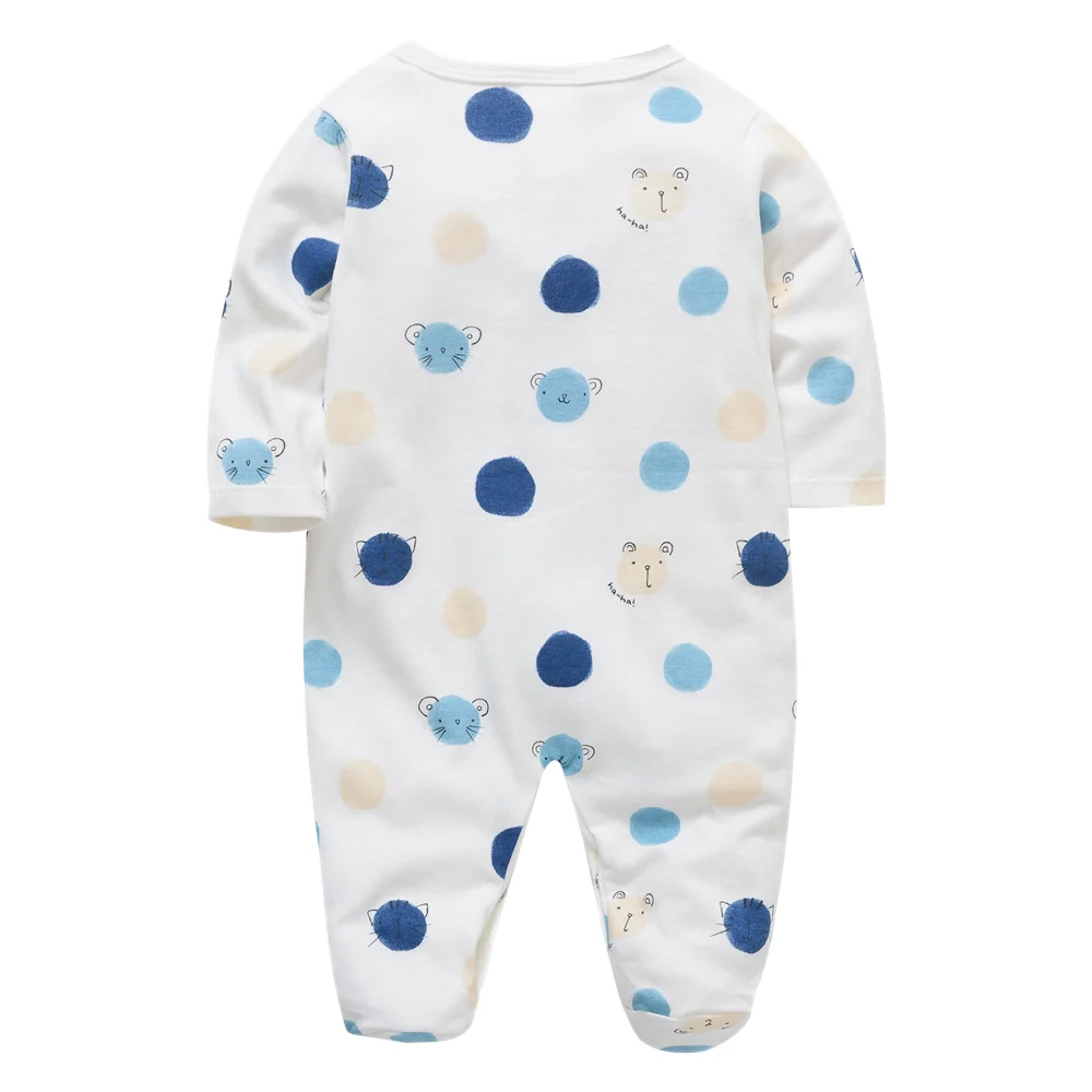 Spring Baby Boy Clothes Dots Design Newborn 100% Cotton Romper Long Sleeve Overalls Full Sleeve Infant Costume