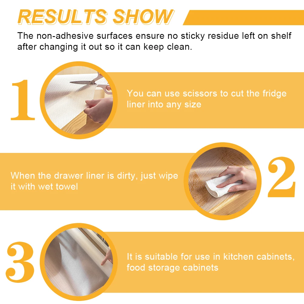 

1 Roll Waterproof Fridge Liner Premium Eva Refrigerator Shelf Liner Washable Non Adhesive Mat Organizer Fridge Waterproof Mat