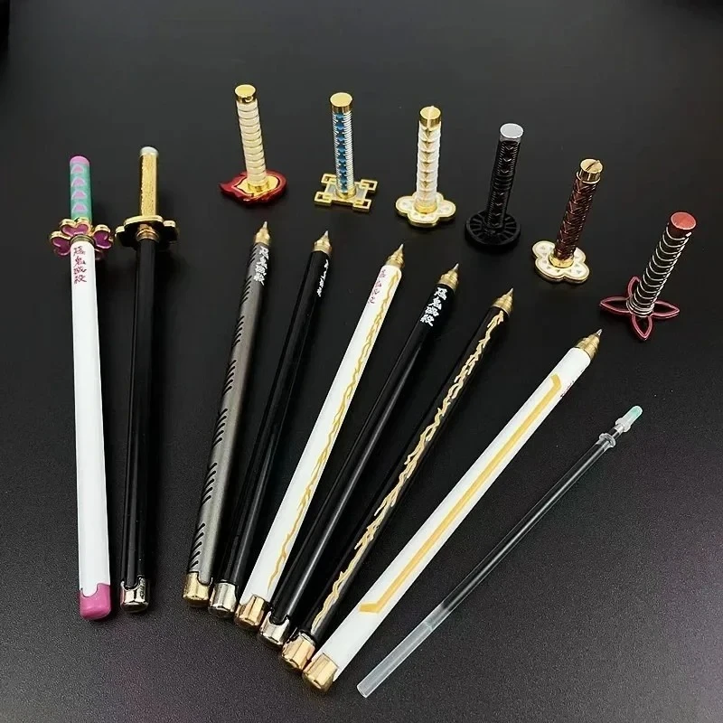 Bolígrafo para firma de 7,8 pulgadas y 20cm, modelo de estatuilla de aleación, bolígrafo de tamaño Real, accesorios de figura japonesa de Anime, suministros de oficina, regalos