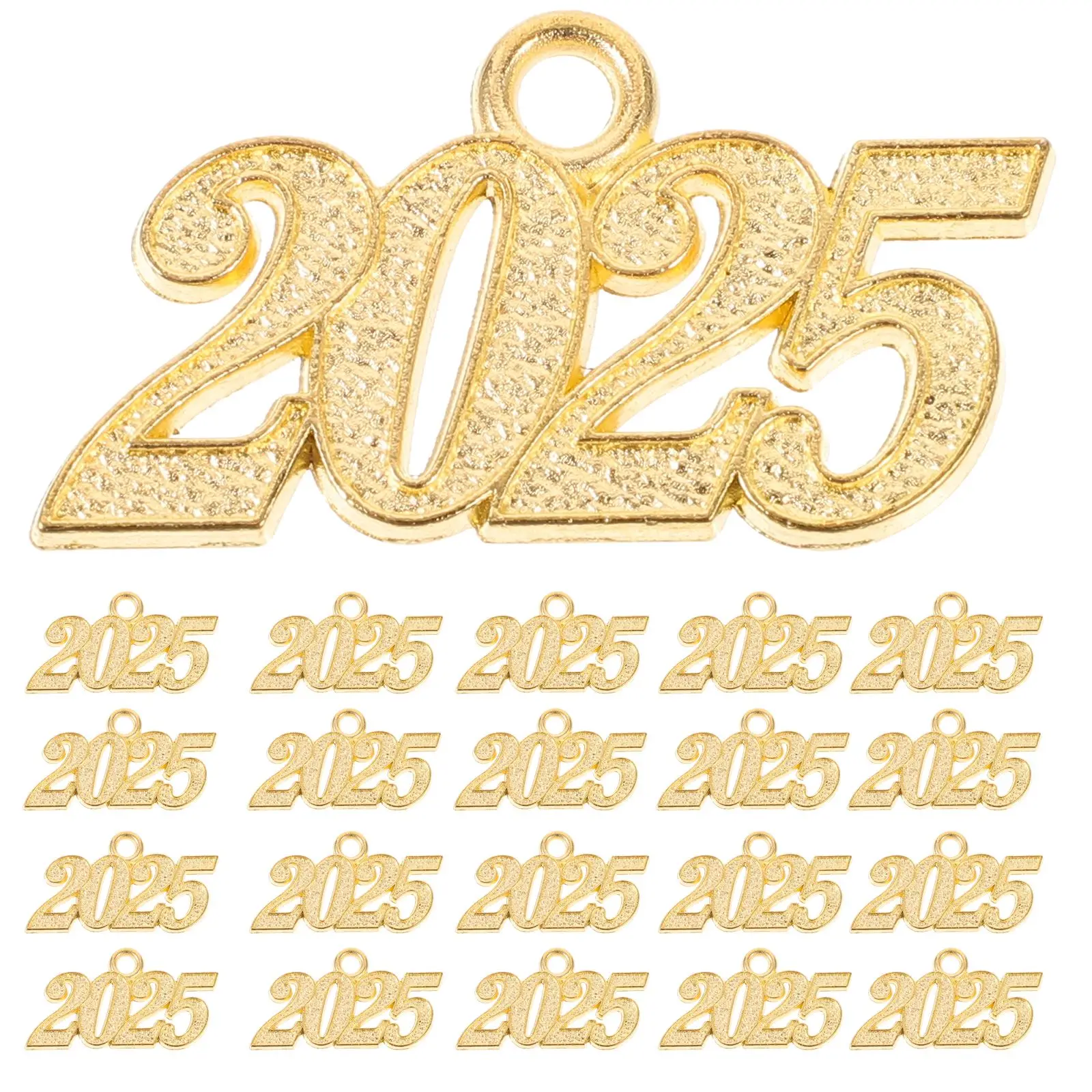 

50Pcs Graduation 2025 Charms for DIY Decorative Graduation Charms Metal Number Charms Accessories