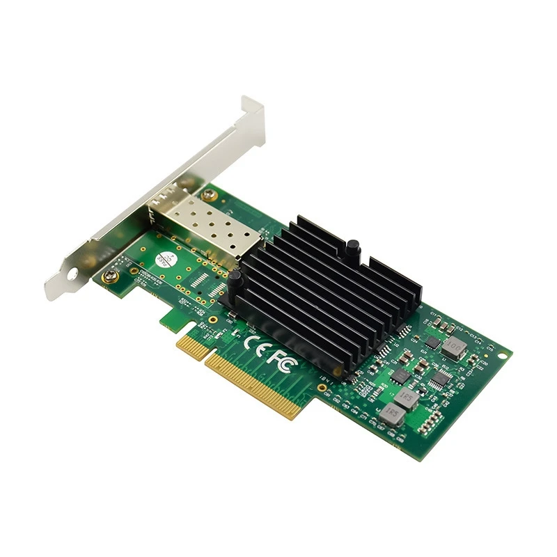 1 PCS Server Fiber Optic Network Card Single Optical Port Network Card 10G SFP+ 82599EN Chip PCIE X4