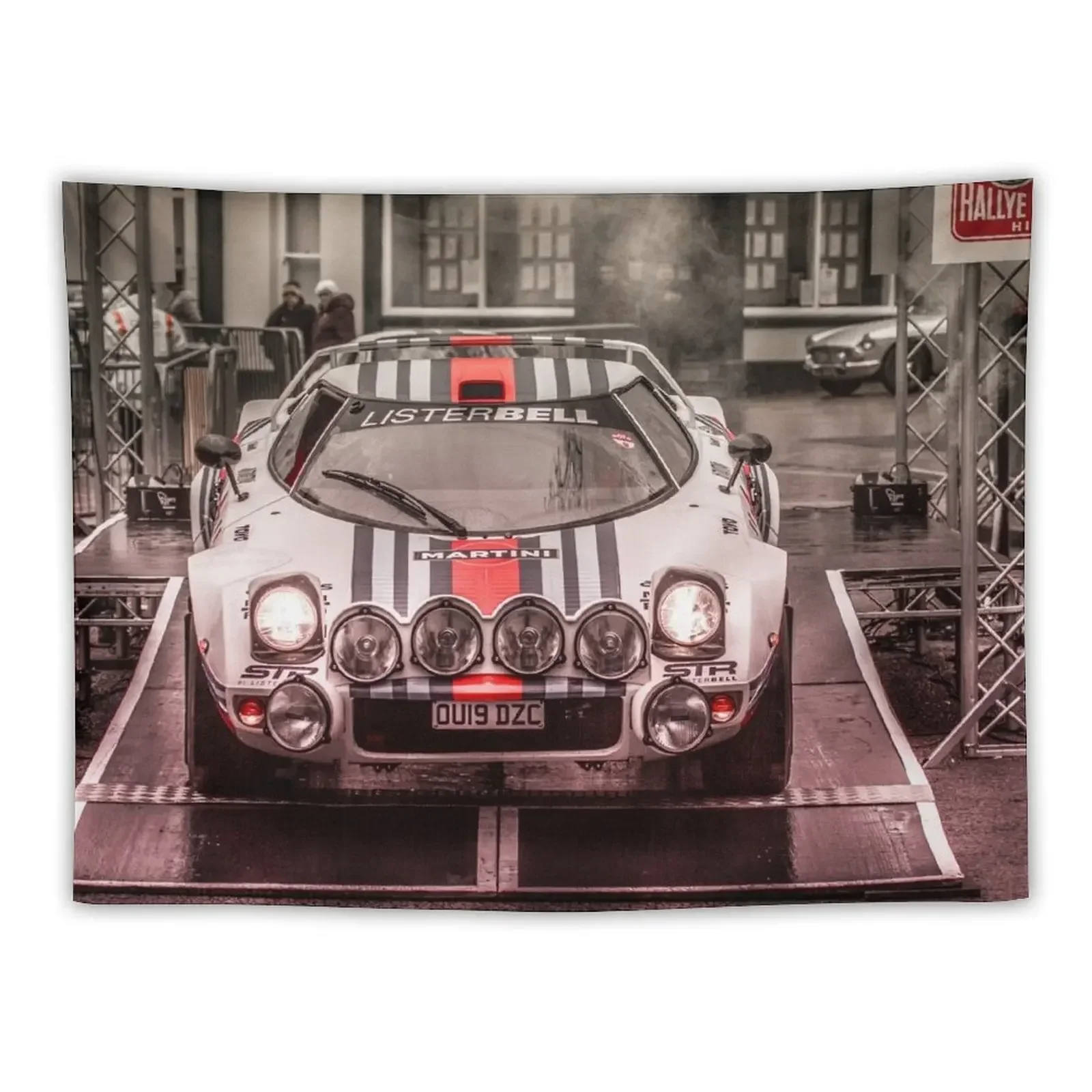 Lancia Stratos Rally car in Martini Racing Livery Tapestry Home Decorating Wall Coverings Tapete For The Wall Tapestry