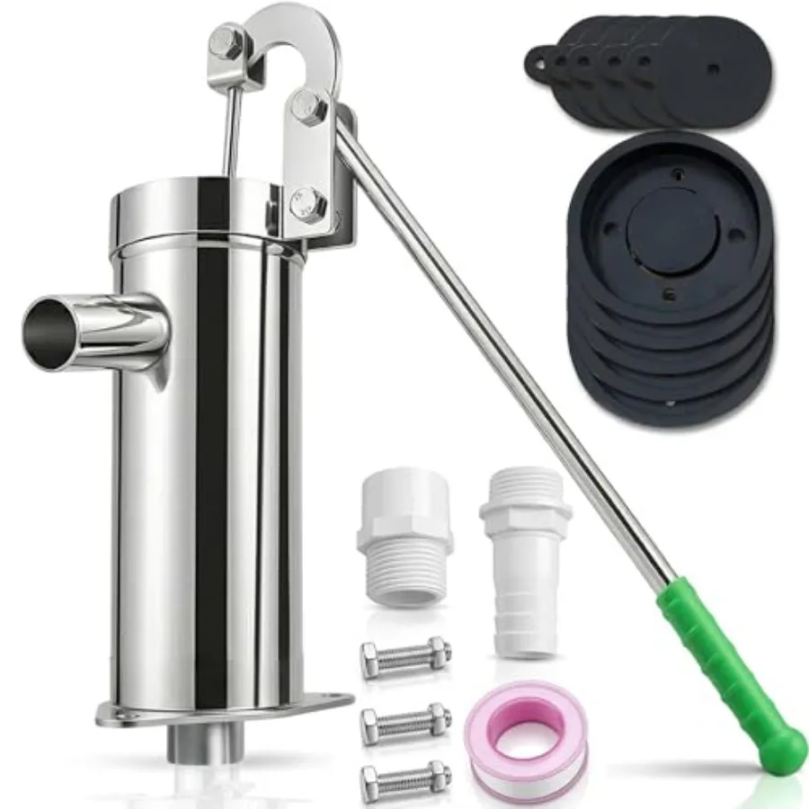 

Ручной насос для колодца из нержавеющей стали, глубинный ручной насос для откачки воды из колодца, для подачи грунтовых вод в дом, сад, на участок.