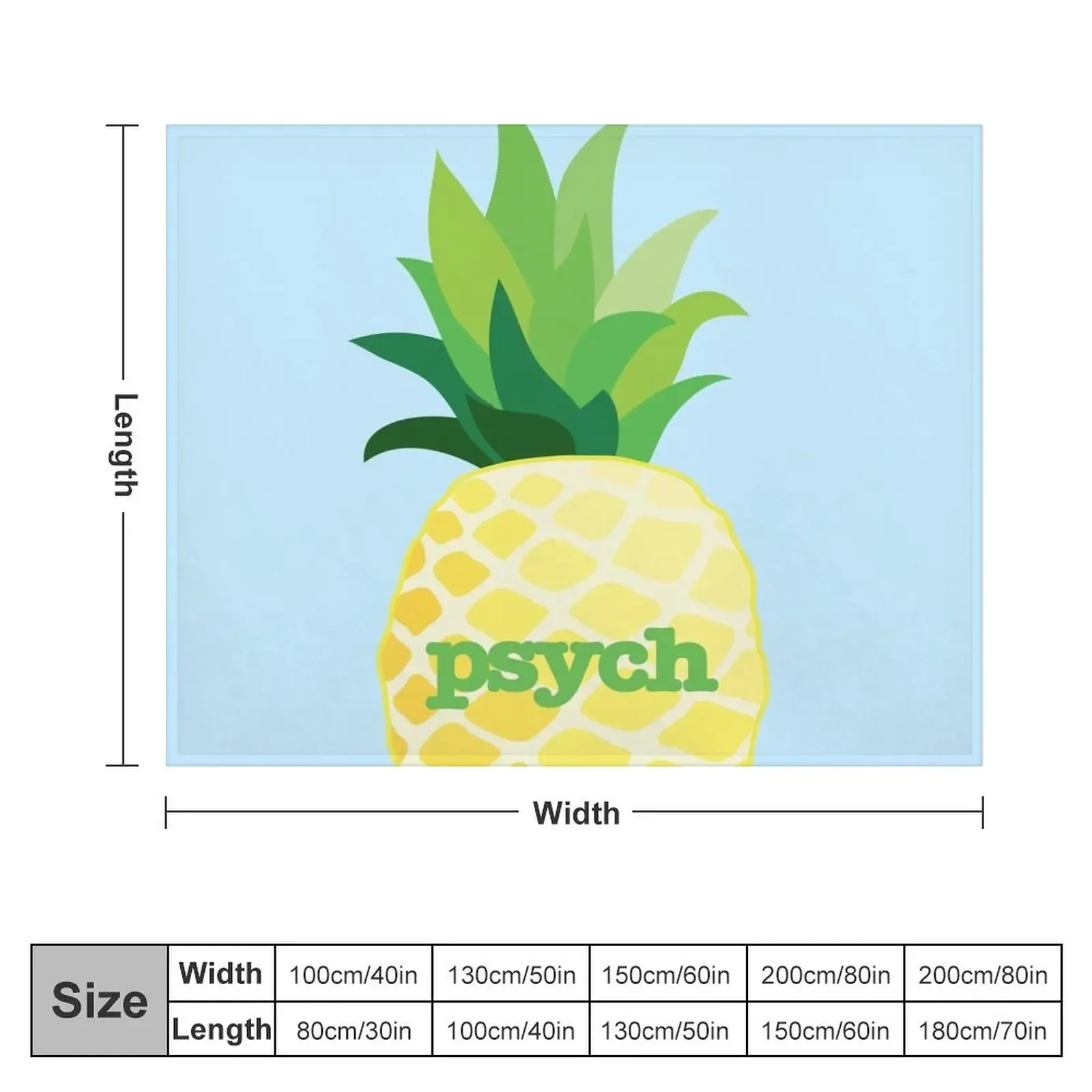 Psych TV- Pineapple Throw Blanket warm winter Decorative Beds Weighted Blankets