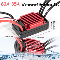 YSIDO 60A 35A Brushless ESC 2-3S Waterproof for 1/8 1/10 1/12 RC Crawler/On-road/Off-road/Buggy/Monster Car  F540 3650 Motor