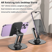 360° Rotation Metal Base Foldable Desktop Phone Holder Desk Lazy Tablet Stand Support Mount For IPhone IPad Xiaomi Tab Samsung