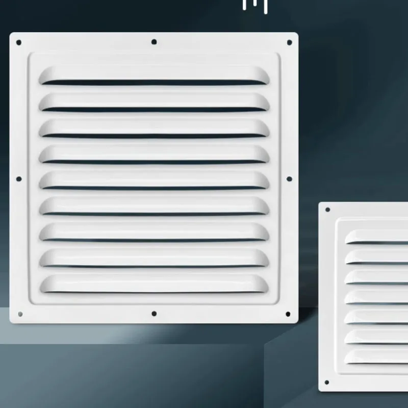 PVC Coated Light Aluminum Louver Punch Metal Mesh Heating Ventilation Mask Square Air Vent Grill Grille Cover Plate