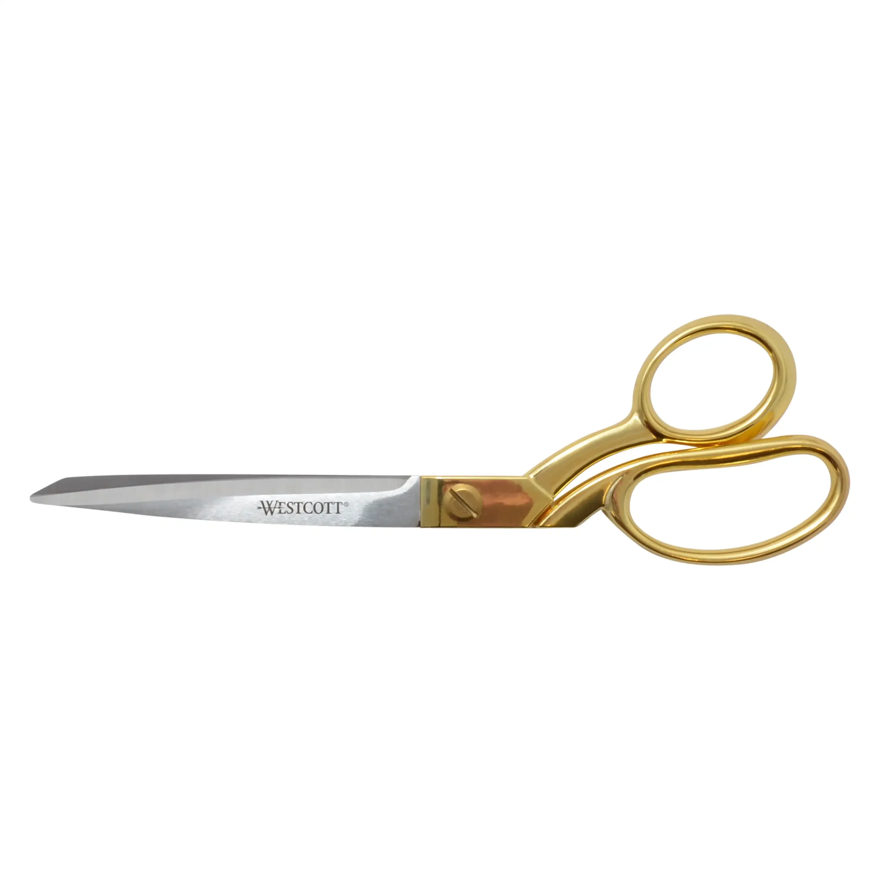 Sewing Scissors, 9", Fashion, Bent, Stainless Steel, Gold, for Sewing, 1-Count